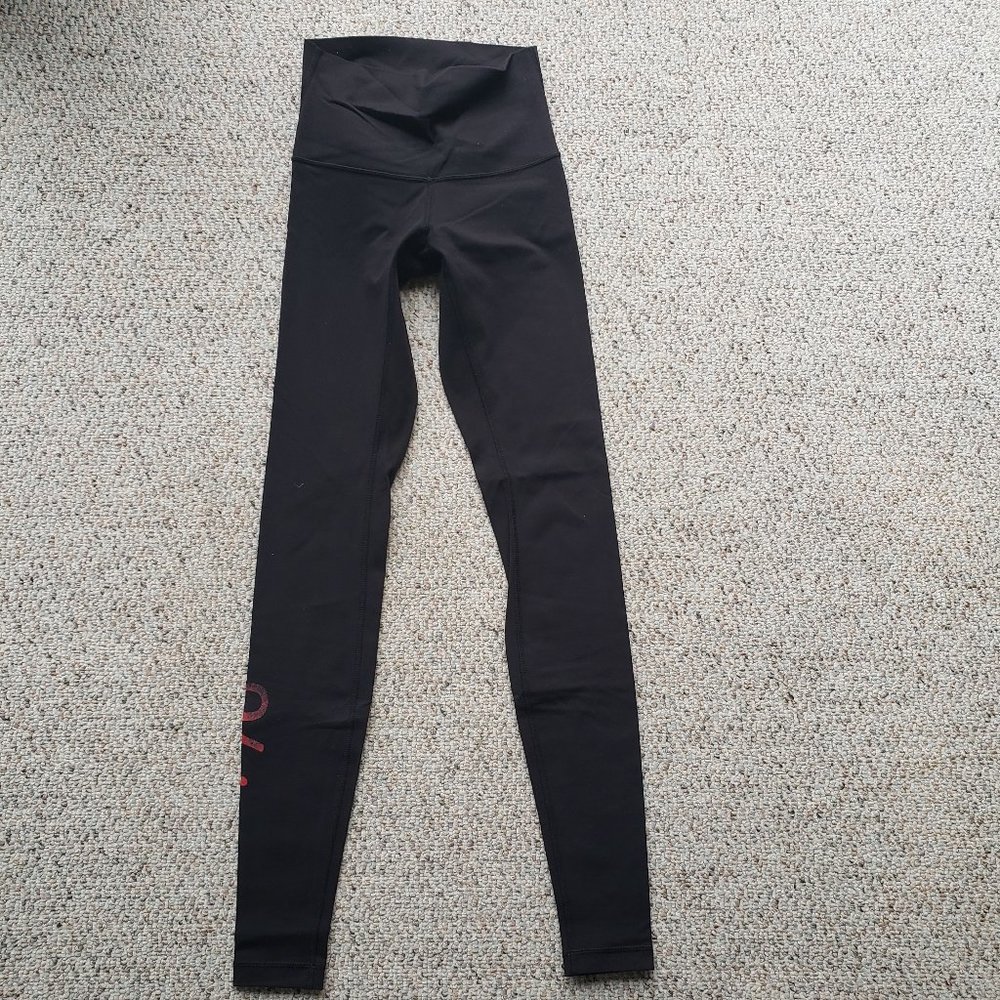 Lululemon Wunder Under Pant - Black - Ohio State Buckeyes (script) - Size 2